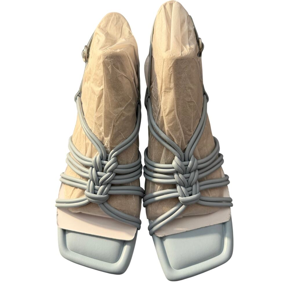 NEW Marc Fisher Women's Magnify 2 Open Toe Block Heel Sandals Powder Blue Size 8 - Picture 9 of 12